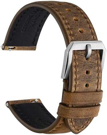 konsoo Leather Watch Strap For Dietrich Cowhide Watch Band 24mm